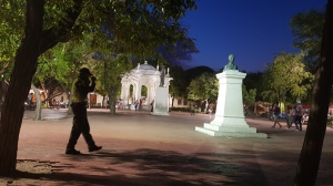 Santander Park blick zum Tempel